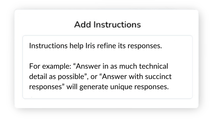 Prompt Iris with custom instructions